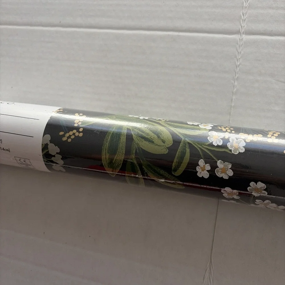 Rifle Paper Co RP7384 Cornflower Black and Green Wallpaper- 1 Roll